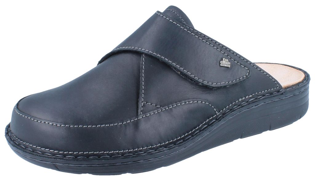Finn Comfort Aguilas heren slippers, zwart leer, NIEUW - Productafbeelding 