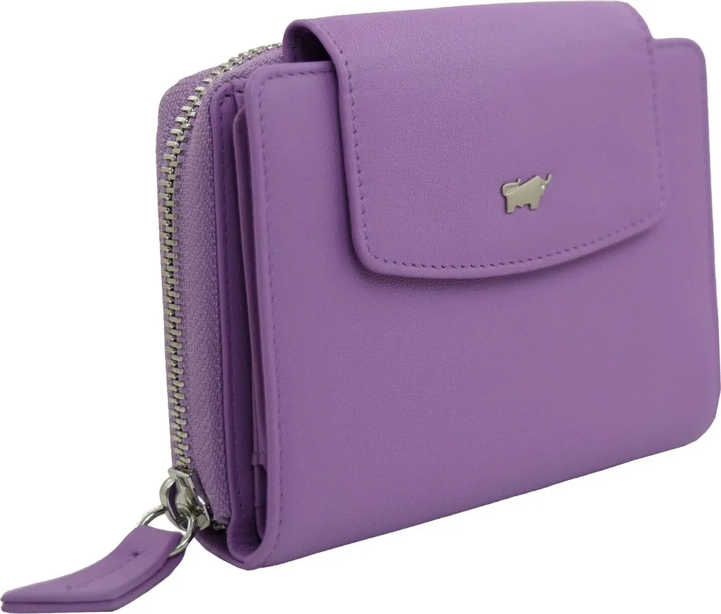 Compagnon cuir Braun Büffel Joy Zip Amethyst format compact pratique