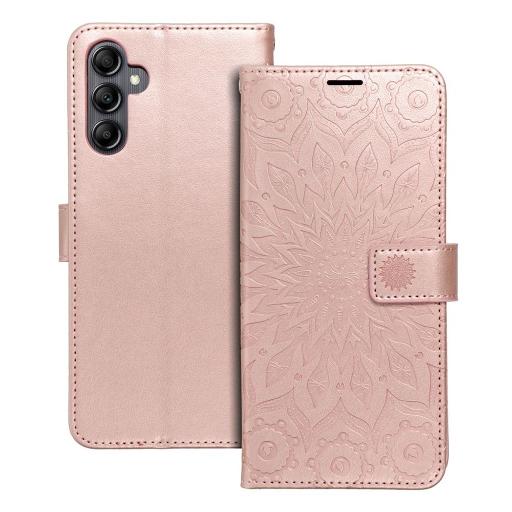 MEZZO Book Case passend für SAMSUNG A14 4G / A14 5G Mandala gold rosa