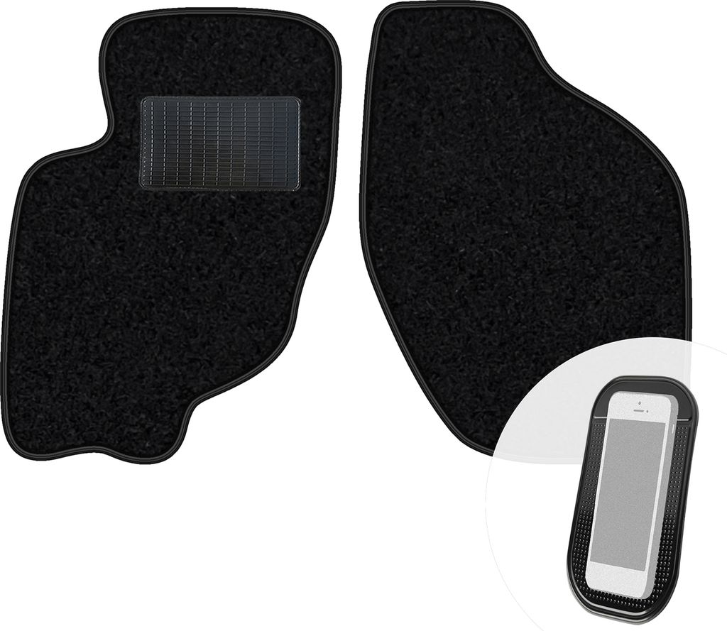 moto-MOLTICO Vorne Fußmatten Auto Velours Autoteppiche Schwarz Automatten Set 2-teilig passend für Mitsubishi Space Runner 1991-1999