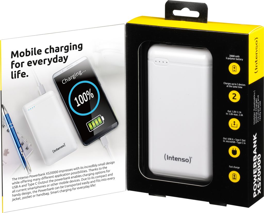 Intenso Powerbank XS20000, mobilie Ladestation mit 20000 Produktbild 5