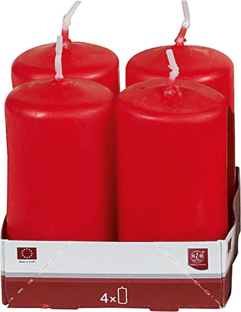 4 Stumpen rot 4x8 cm 416081 Produktbild 