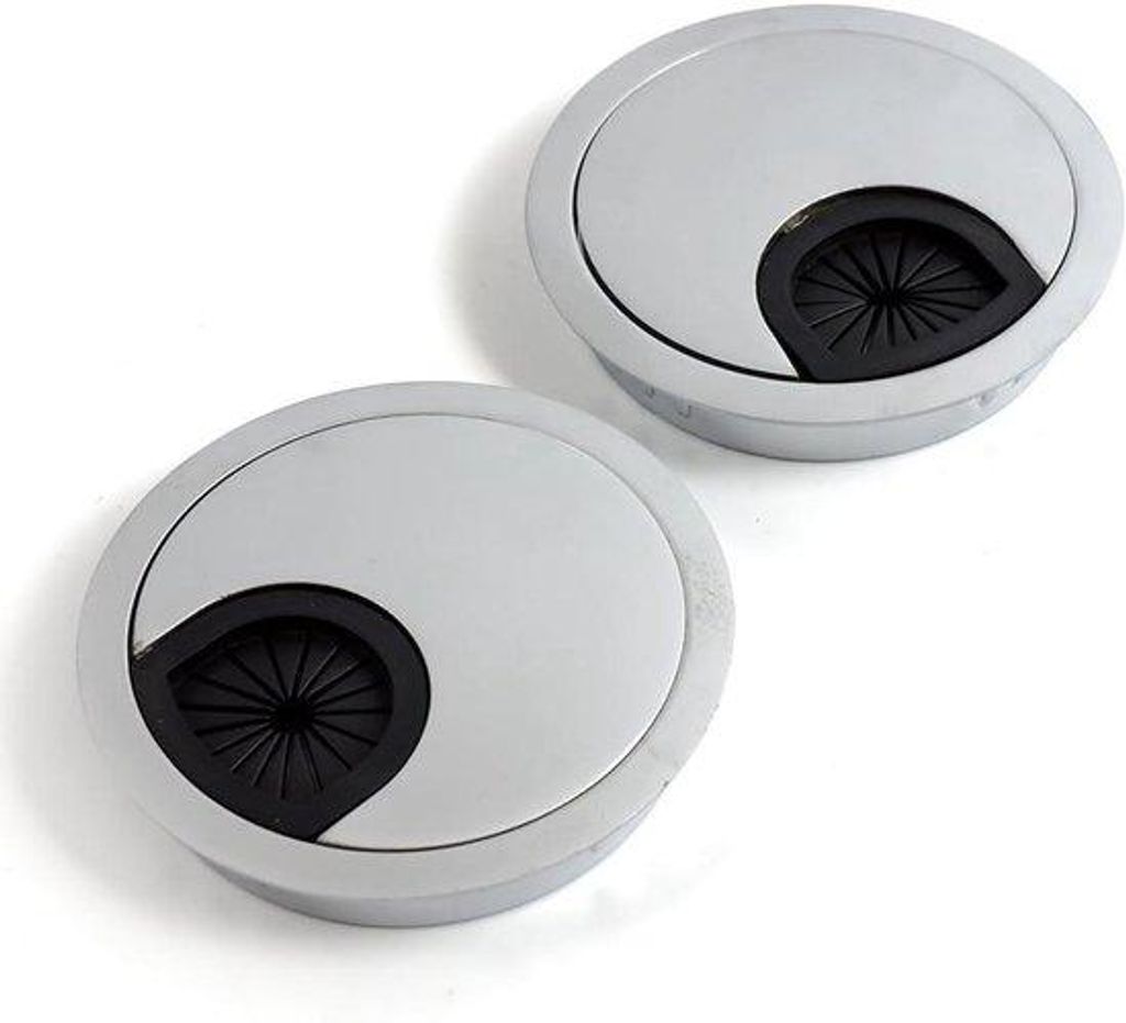 50 mm Kabelschutz-Set aus Kunststoff, weiß, 2-teilig