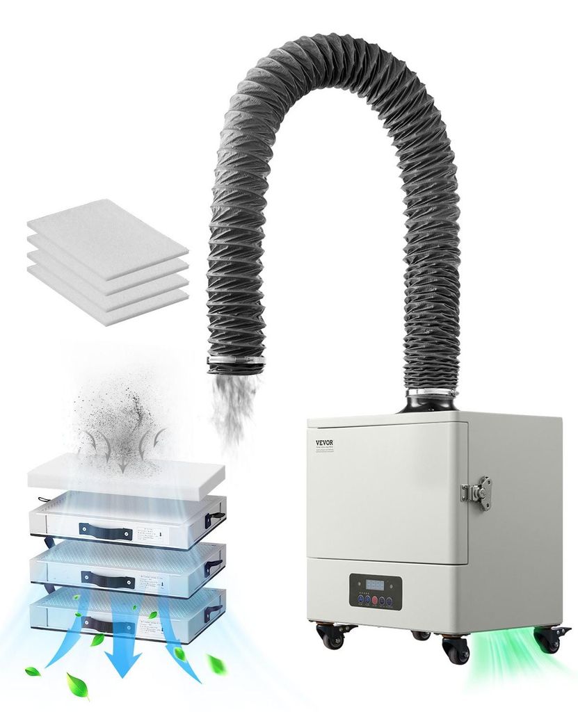 Aspirateur de fumées de soudure VEVOR, 459 m³/h Absorbeur Image du produit 