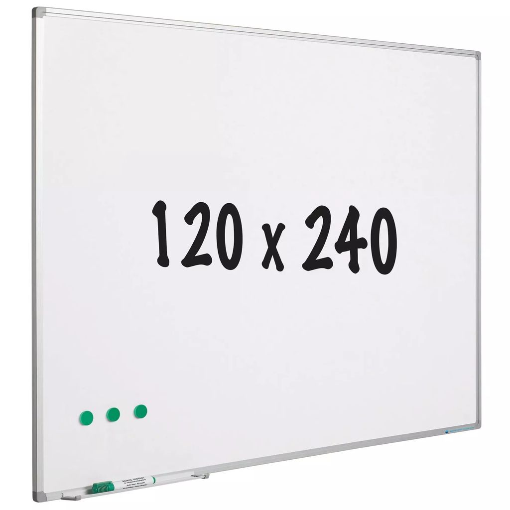 Whiteboard Alba - Lackierter Stahl - Magnetisch - Weiß - 120x240cm