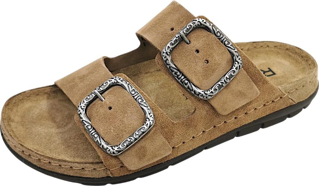 Rohde Damen-Pantolette mit Tieffußbett Rodigo-D Braun-Beige, Farbe:braun, EU Größe:38