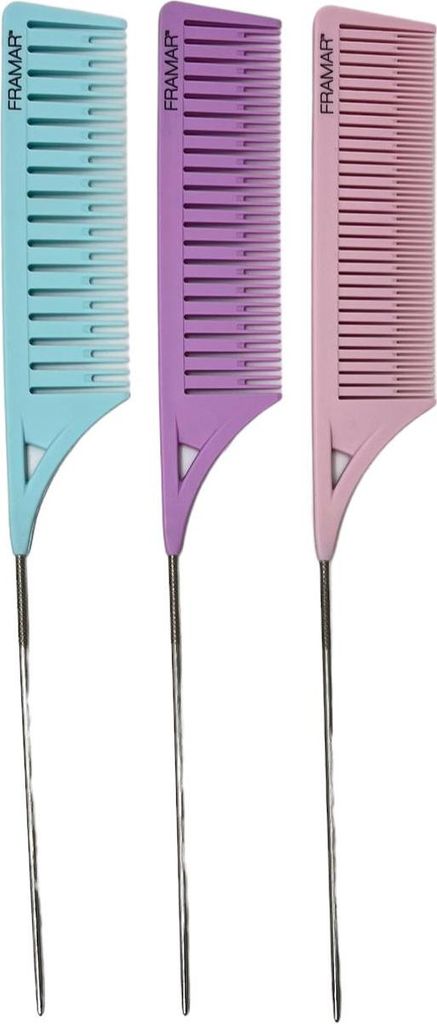 FRAMAR DREAMWAVER Pastellfarbener Strähnenkamm - 3tlg. Produktbild 