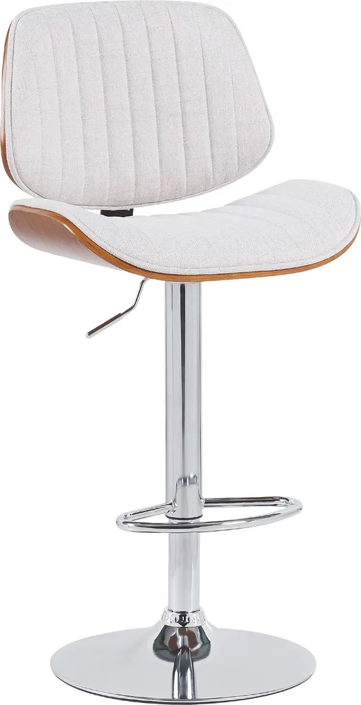 Sgabello Cucina Clawson Noce e Tessuto Crema - Design Shop Comfort