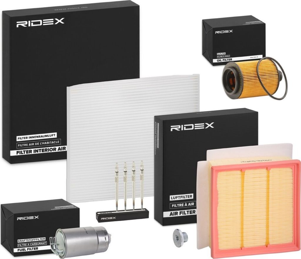 RIDEX Inspektionspaket Filterset für OPEL Corsa D Schrägheck (S07) für VAUXHALL Corsa Mk III (D) Schrägheck (S07)