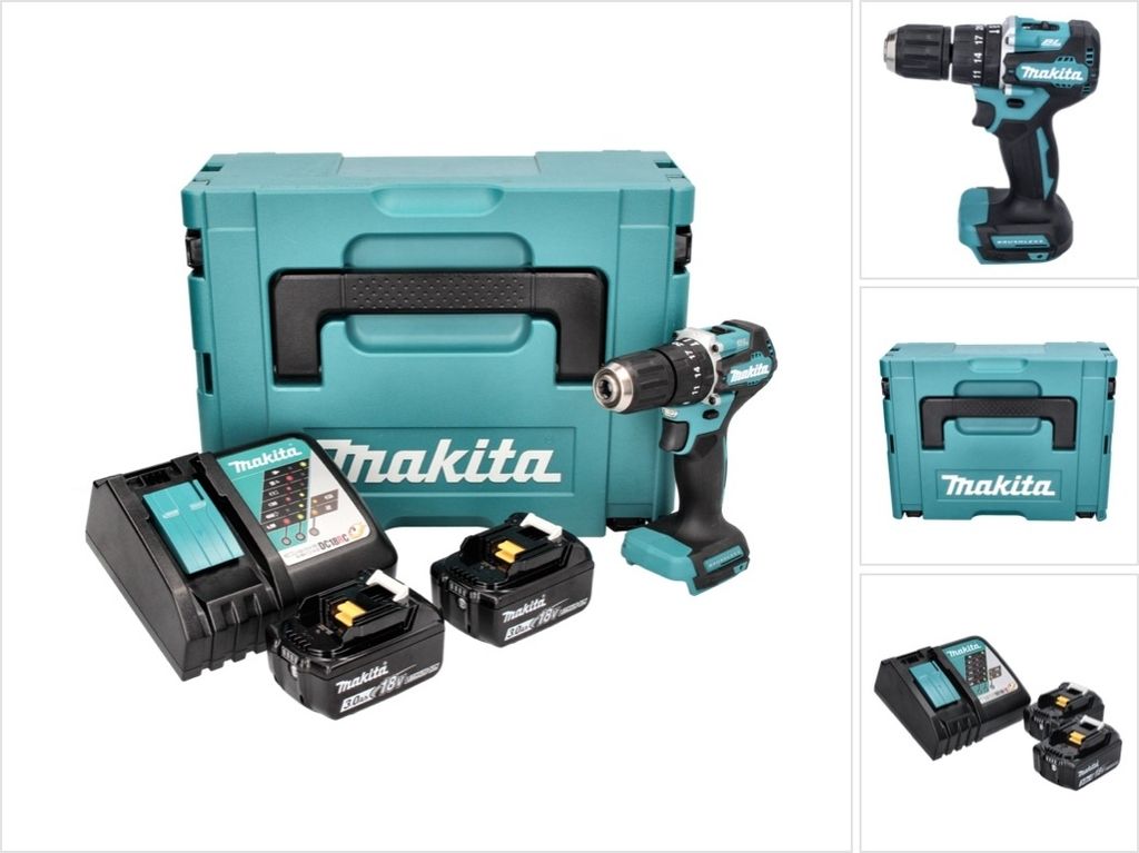 Makita DHP 487 RFJ Akku Schlagbohrschrauber 18 V 40 Nm Produktbild 