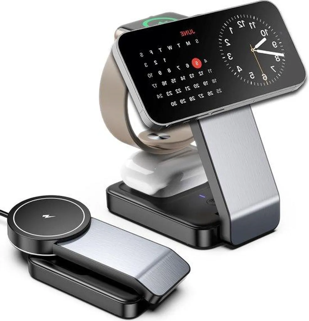 Support de charge sans fil iPhone et Apple Watch pour table de chevet