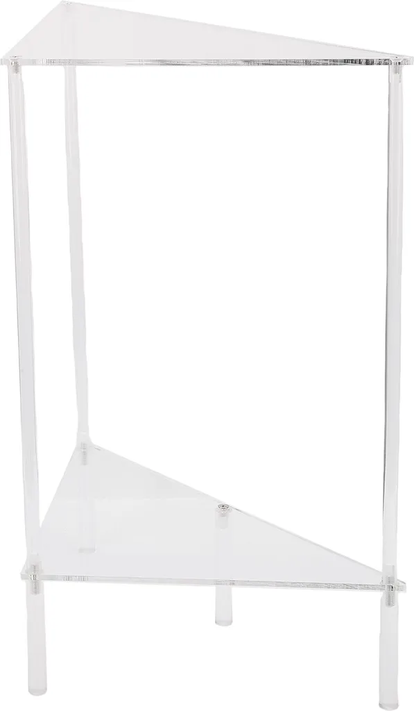 Table de chevet d'angle transparente gain de place pour petits espaces - 2