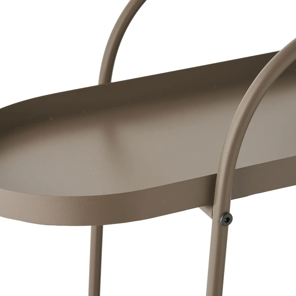 Modulo cucina Laila su ruote barra per 2 ripiani marrone. - 3