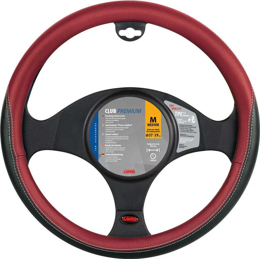 Upgrade4cars Coprivolante Auto Universale Nero in Finta Pelle