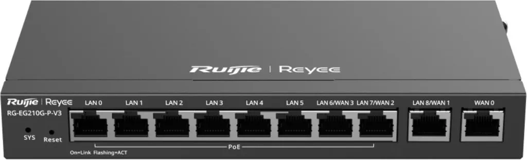 Routeur Cloud Reyee PoE haute performance 8x PoE+ et 2x Gigabit RJ45