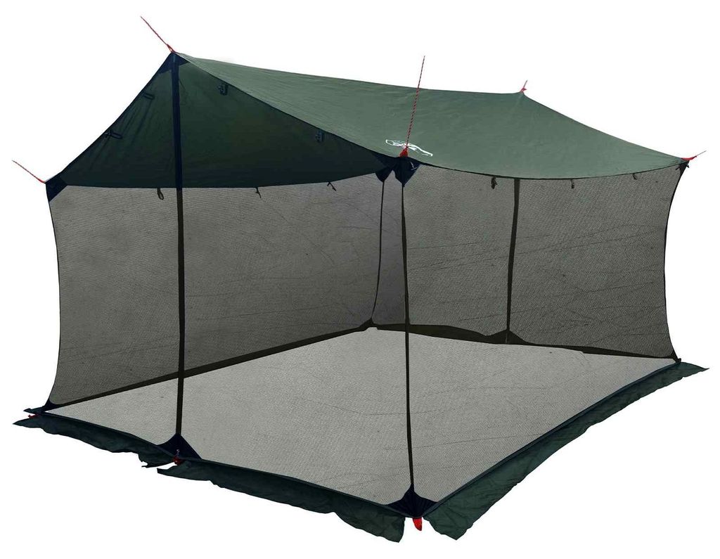 vidaXL Camping-Tarp mit Netzwänden Olivegrün 340 x 260 x 220 cm
