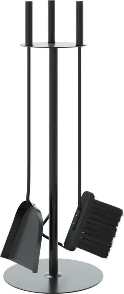 Set 4 Attrezzi Camino 22x59 cm Acciaio - Accessori Caminetto Moderni