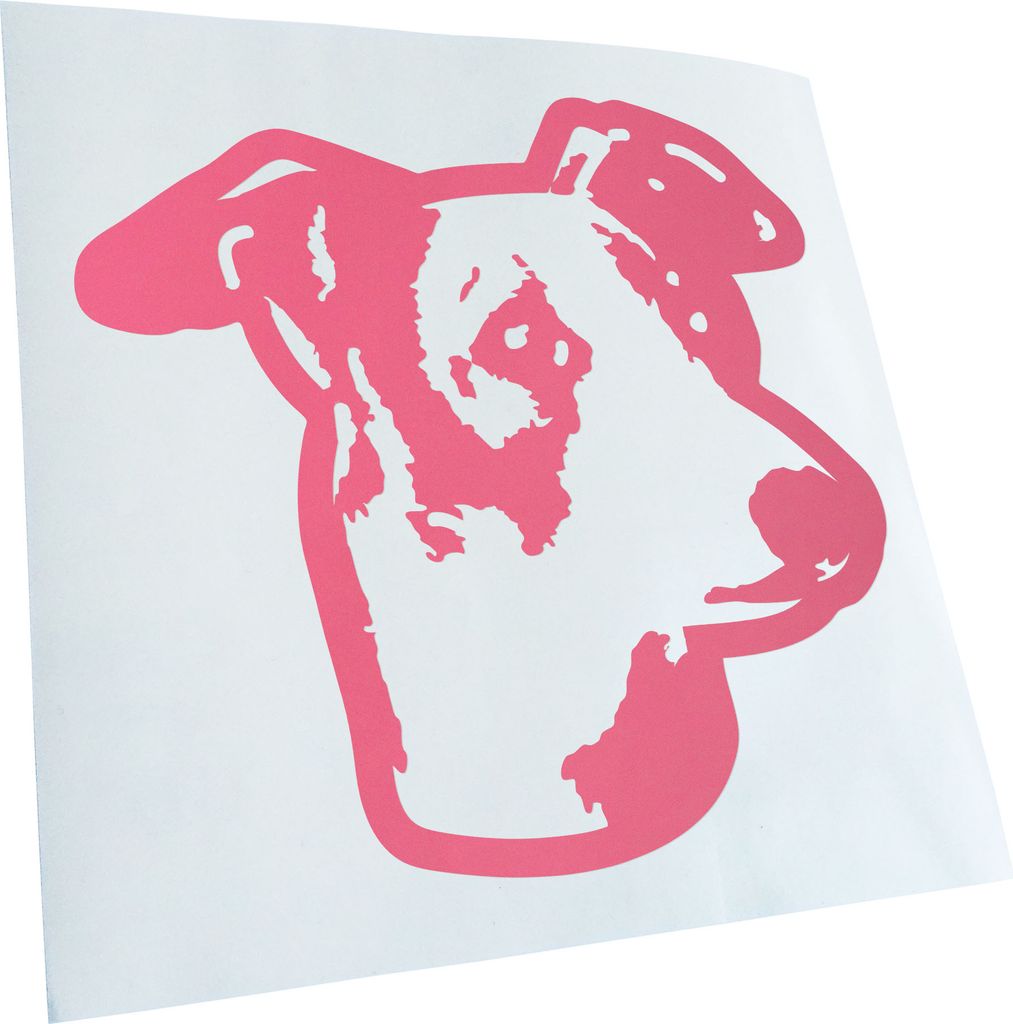 Kiwistar - Autoaufkleber - Whippet Hund - Hellrosa - 30x27cm - Aufkleber für Auto, Laptop, Fahrrad, LKW, Motorrad Mehrfarbig JDM Decal Racing