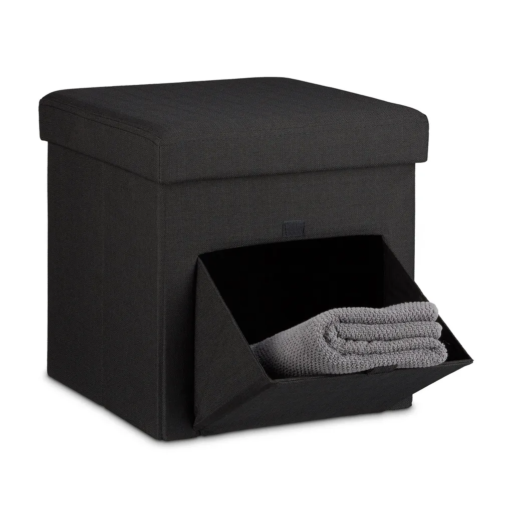 Sgabello Relaxdays per Bambini e Casa: Ordine Facile con Contenitore