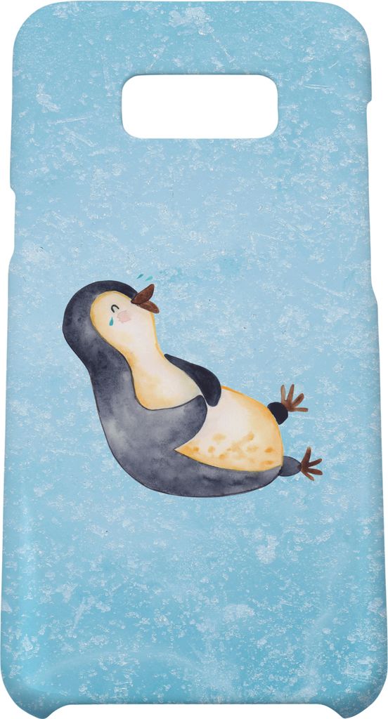 Mr. & Mrs. Panda Samsung Galaxy S8 plus Handyhülle Pinguin Lachen - Eisblau - Geschenk, Funny, Optimismus, Cover, Lol, Handy Case, Pinguine, Hüll...