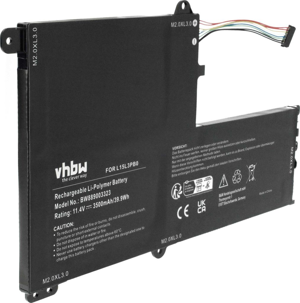 vhbw Akku kompatibel mit Lenovo IdeaPad Flex 4-1480 Notebook (3500 mAh, 11,4 V, Li-Polymer)
