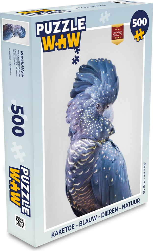 MuchoWow Puzzle 500 Teile Kakadu - Blau - Tiere - Natur - Denken - Spiel - Toy