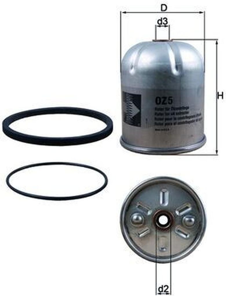 Ölfilter Zentrifuge Ø 92 mm MAHLE passend für u.a. GINAF X-Series