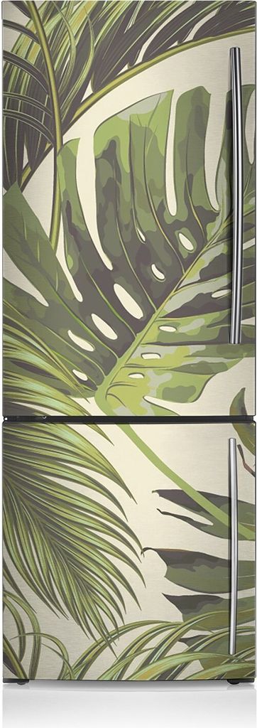 Kühlschrankmagnete Kühlschrank Magnetfolie Magnete Küche 60x190 cm - Tropische Blätter