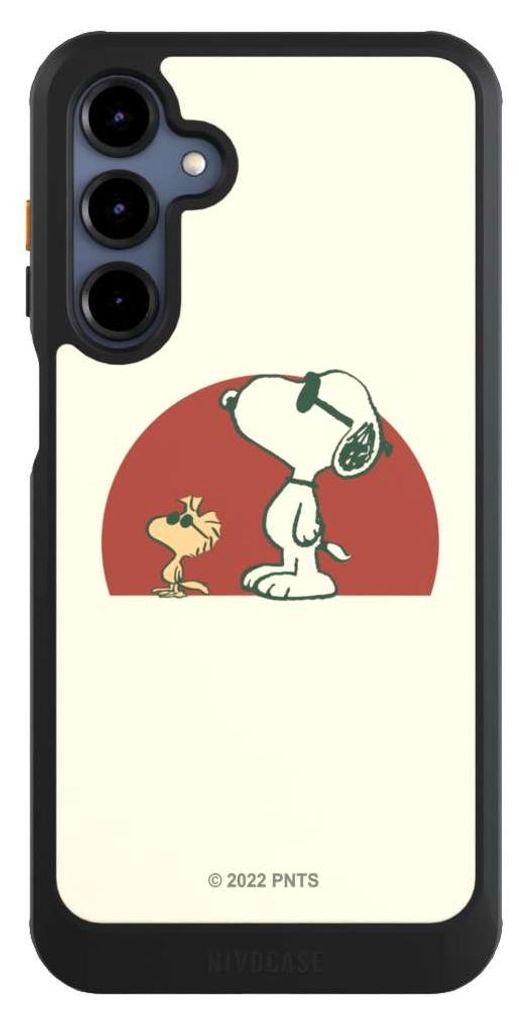 NIVOCASE Hülle für Samsung Galaxy A16 5G Handyhülle NIVOcore Case Schwarz Offizielles Lizenzprodukt Snoopy Kindheit