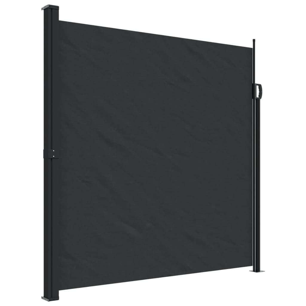 vidaXL Tenda laterale estensibile nera 200x500 cm Immagine del prodotto 