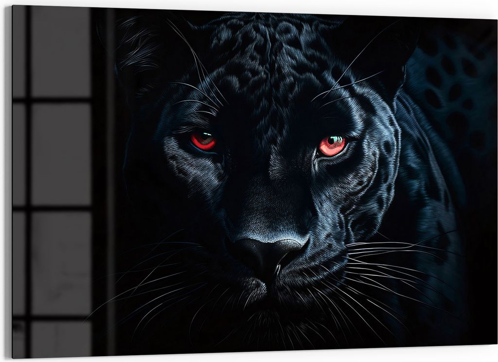 DEQORI Glasbild Echtglas 90x60 cm 'Mystische Anmut' Wandbild Bild modern Deko