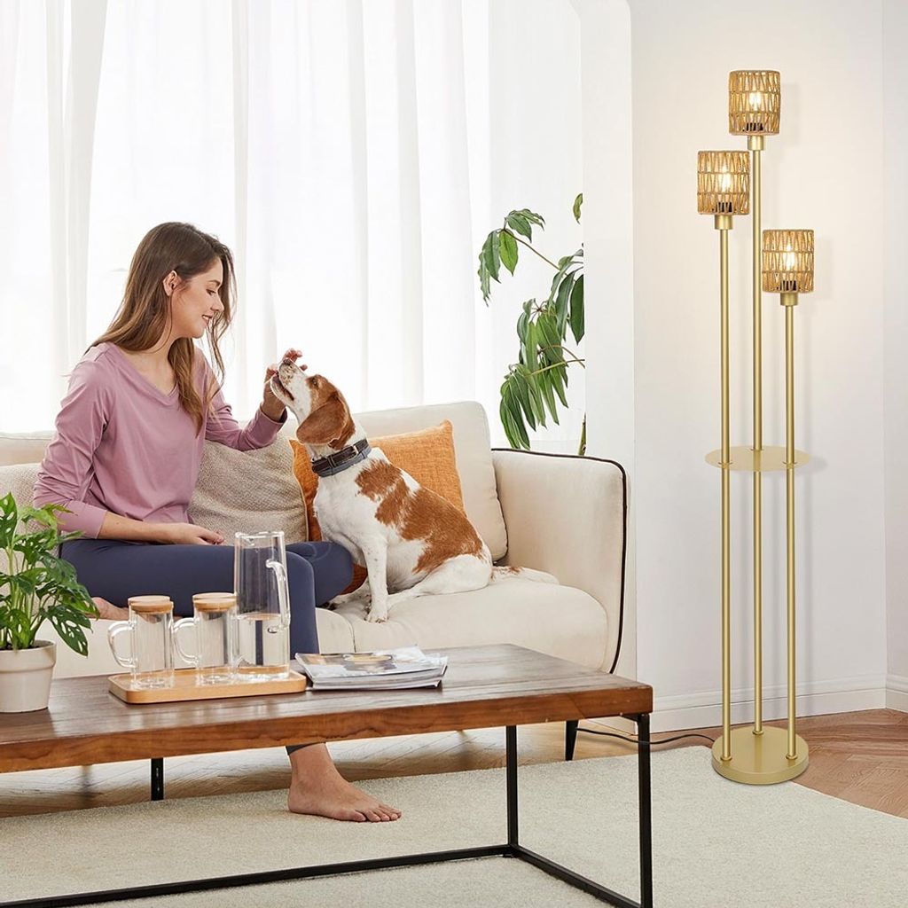 lux.pro Stehleuchte Rochdale Stehlampe E27 mit Fußschalter Standlampe
