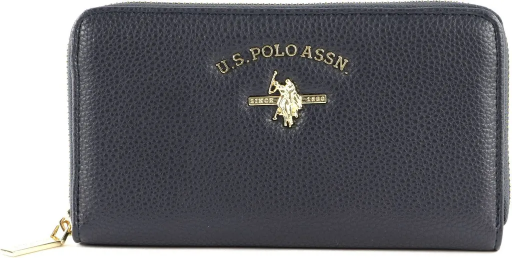 Porte-monnaie Stanford U.S. POLO ASSN. bleu à fermeture éclair