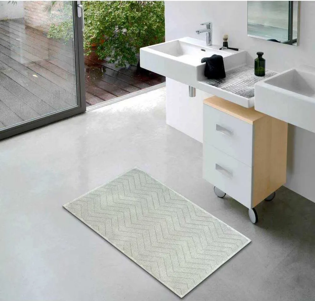 Tappeto Bagno Cotone Grigio Darmstadt 60x100 | etérea Qualità Premium