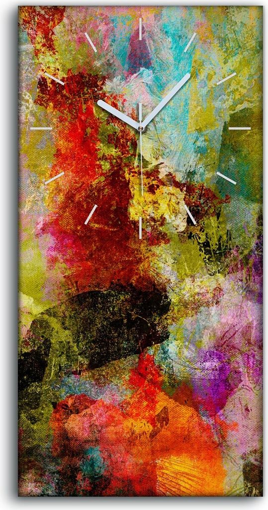 Küche Wohnzimmer Wand Leinwand Uhr Geräuschlos 30x60 Malerei Abstrakte Kunst - weiße Hände