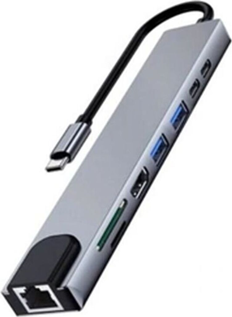 Ewent EW1146 laptop-dockingstation & portreplikator Kabelgebunden USB 3.2 Gen 1 (3.1 Gen 1) Type-C Grau