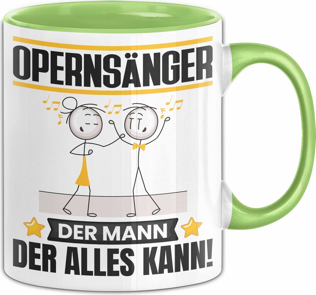 Opernsänger Tasse Geschenk für Opernsänger Der Mann Der Alles Kann Geschenkidee zum Geburtstag (Grün)