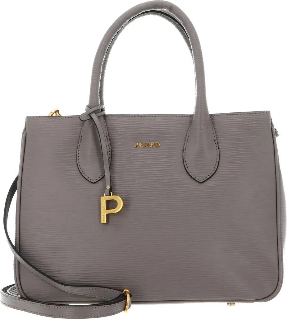 Sac bandoulière Calais Shopper en cuir premium coloris Cement taupe