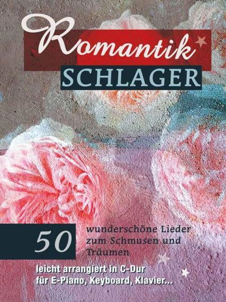 Notenbuch Romantikschlager für E-Piano Keyboard Klavier 50 Lieder mit Text & Akkorden Spiralbindung großes Notenformat