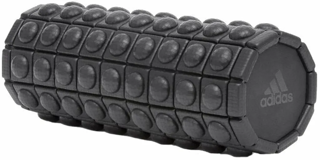 Rouleau de massage Adidas noir pour traiter les tensions et noeuds dos