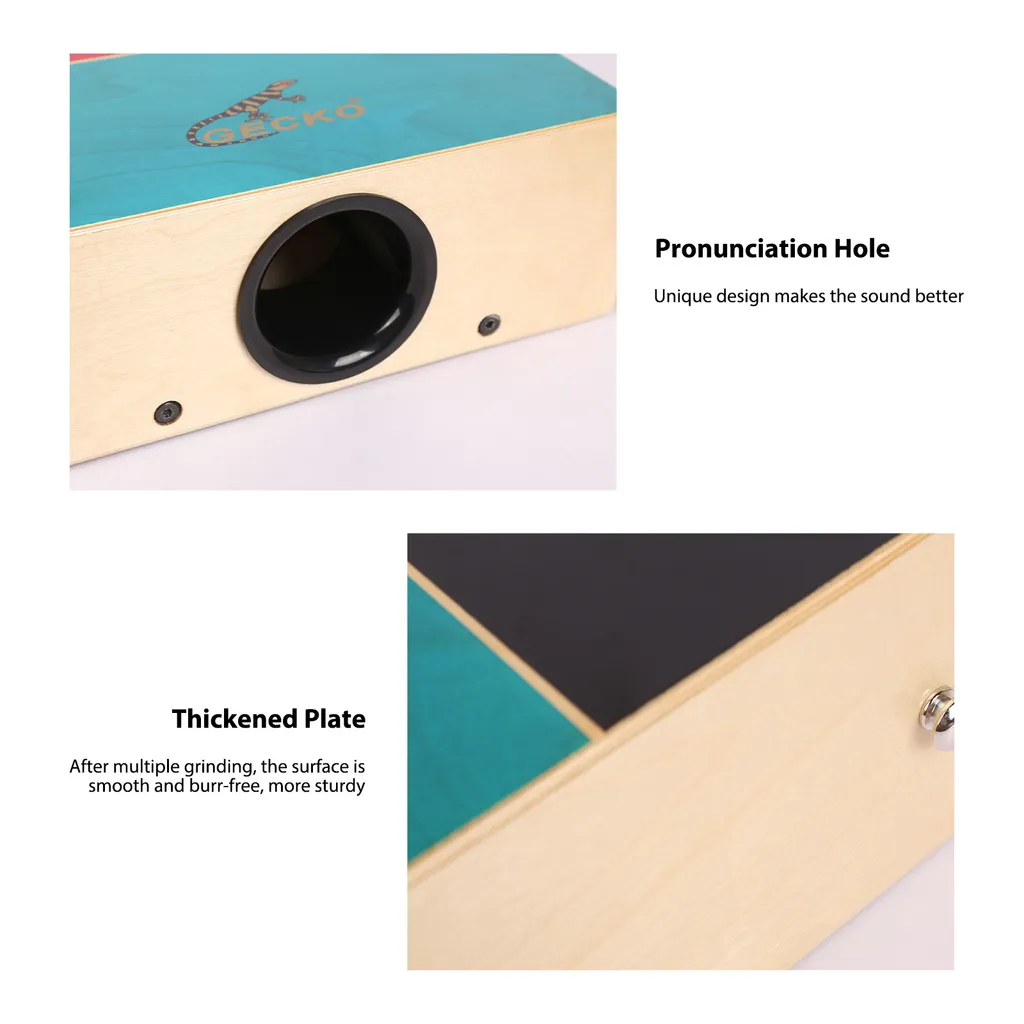 Tambour à Main Professionnel - Percussion Cajon avec Timbre Réglable - 4