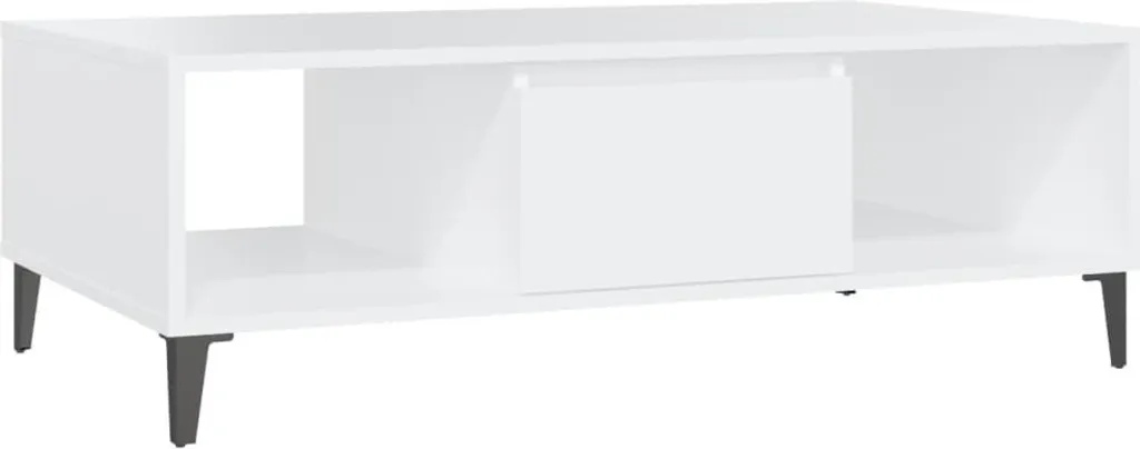 SYFAX™ Tavolino Bianco 103,5 cm Legno Multistrato - Arredo Salotto