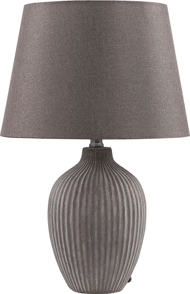 BELIANI Stolní lampa hnědá keramická 52 cm látkové stínidlo Obrázek produktu 