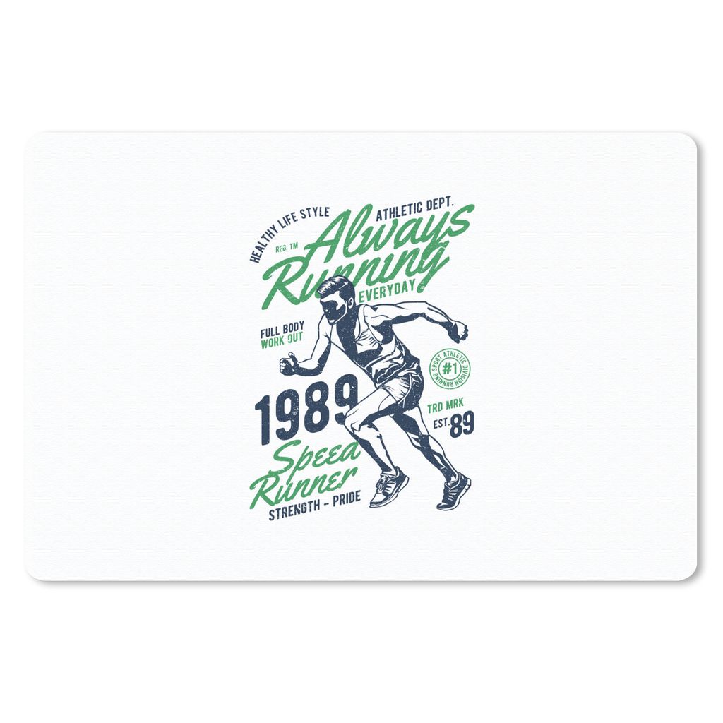 MuchoWow Mauspad Mousepad Laufen - Retro - Sport 27x18 cm - Mousepads - Maus Mat - Pad - Mausunterlage - Büroartikel - Desk Matten