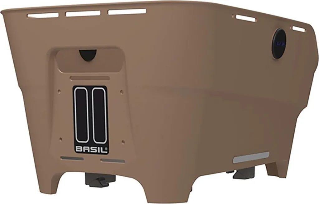 Panier Arrière Antivol Basil Cento Neo WSL Sable pour Porte-Bagages