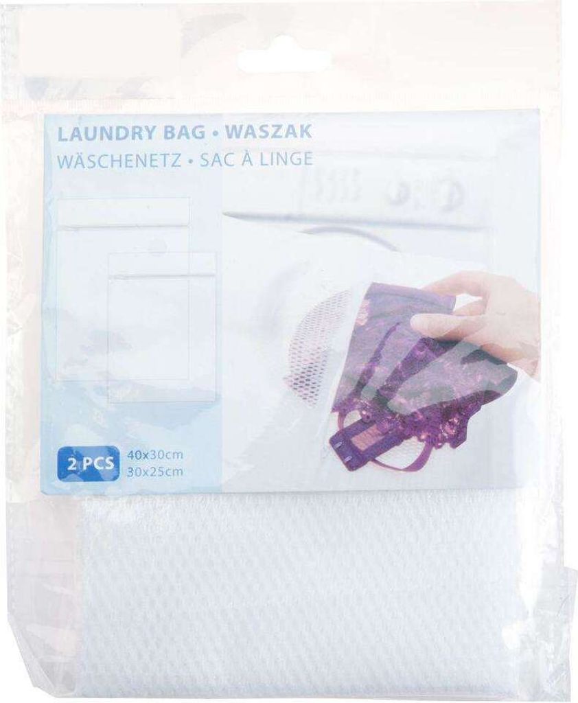 mDesign Set da 2 Sacchetti per lavatrice rotondi - Rete per lavatrice ideale per reggiseni e