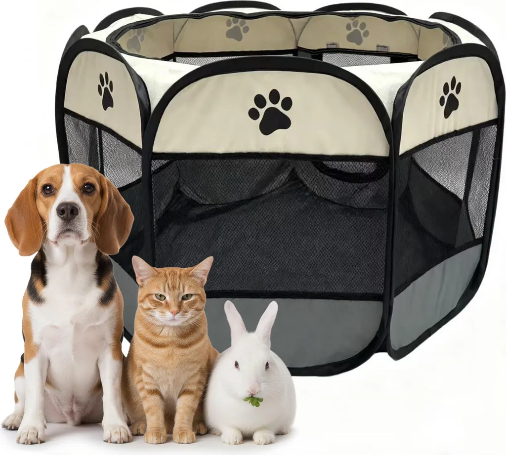 Recinto da Viaggio Relaxdays per Cani e Gatti | Pieghevole