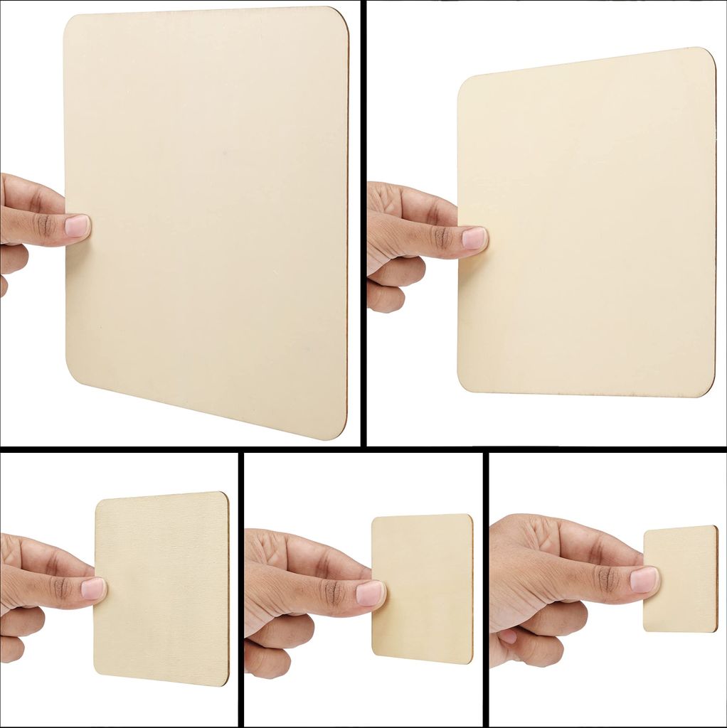 QUARKZMAN 6 Holz Leerrollen - Naturbelassene Spulen Für DIY & Basteln