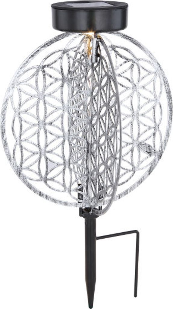 GLOBO Solarleuchte Garten Scheibe 20cm Solarlampe Außen Produktbild 