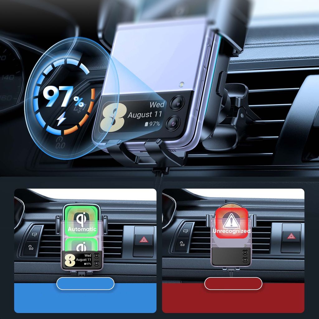 Joyroom JR-ZS246 Dual-Coil Wireless Car Charger Holder (Air Produktbild 10
